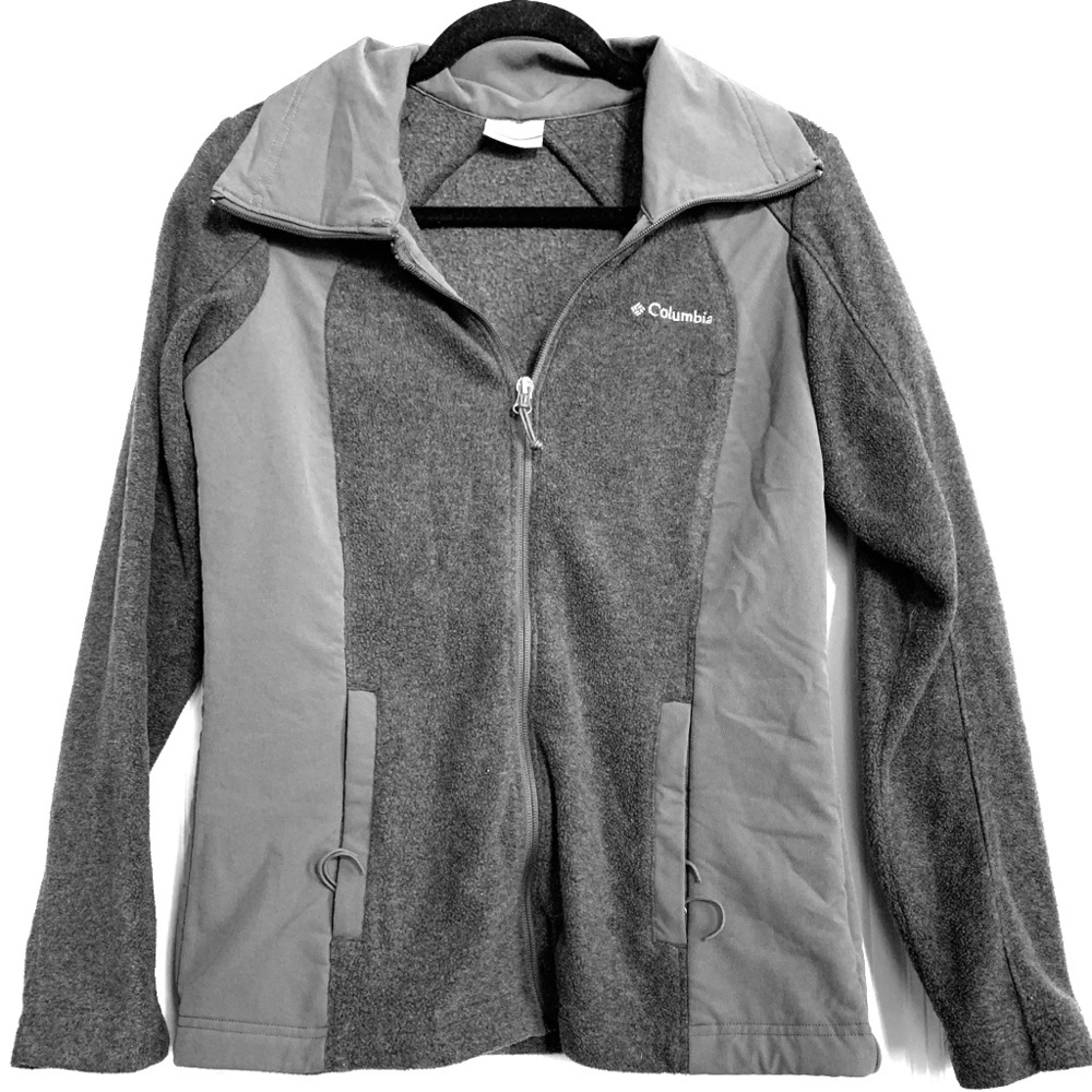 Columbia grey zip up sweater